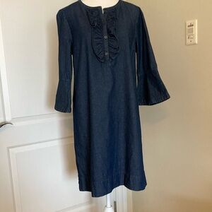 Draper James Dark Indigo Denim Midi Dress